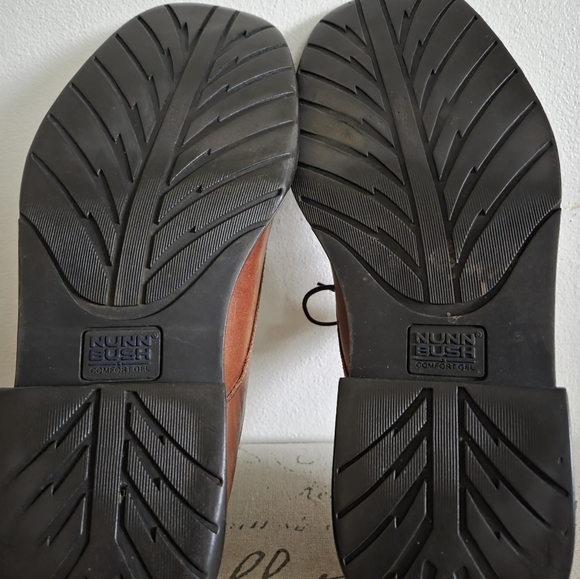 Nunn Bush Mens Tan Leather Oxford Dress Shoes Comfort Gel Size 10M - Picture 7 of 7